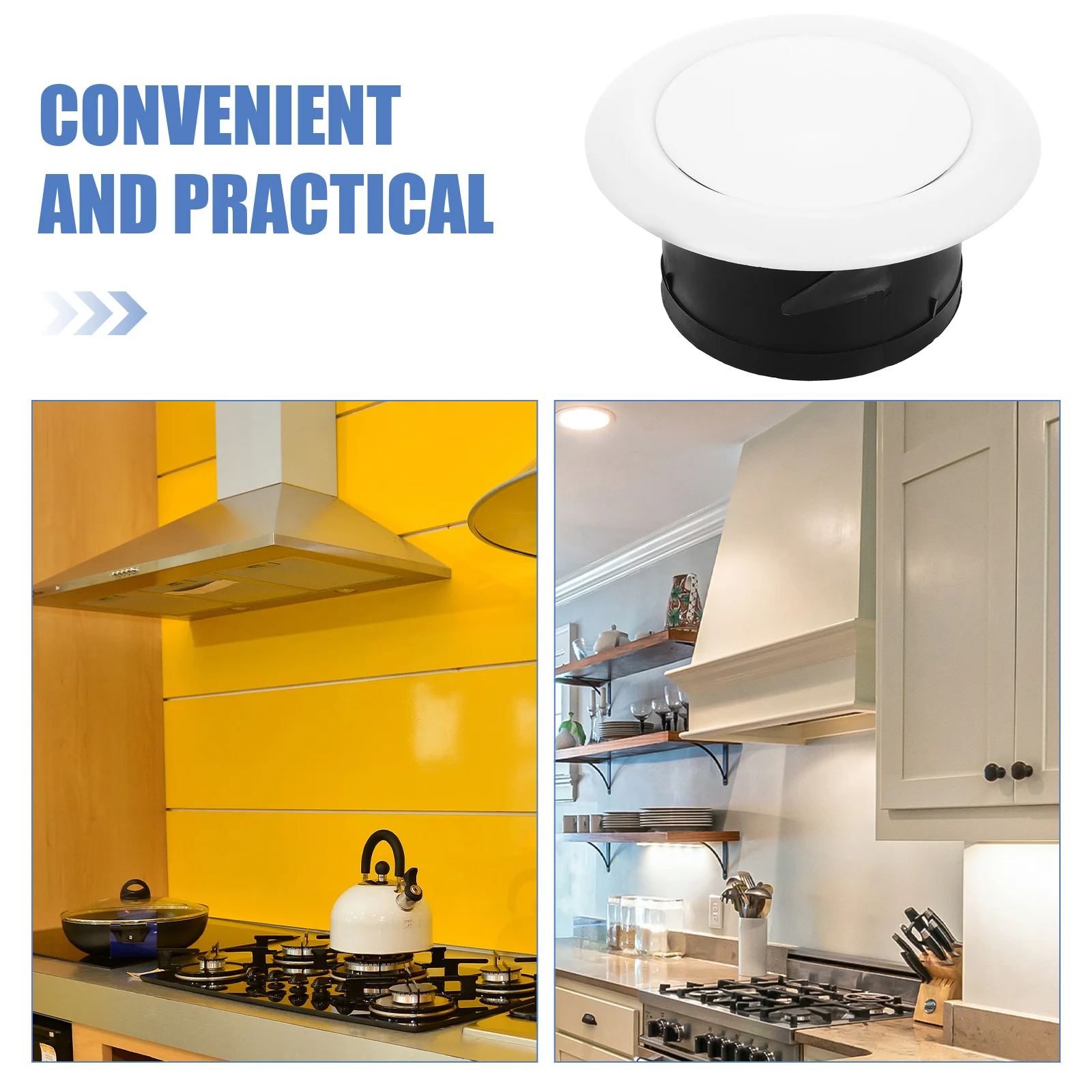 ABS Air Valve Diffuser Round Ceiling Diffuser for Bathroom Kitchen Garage Exhaust Fan Adjustable Airflow Vent Cover