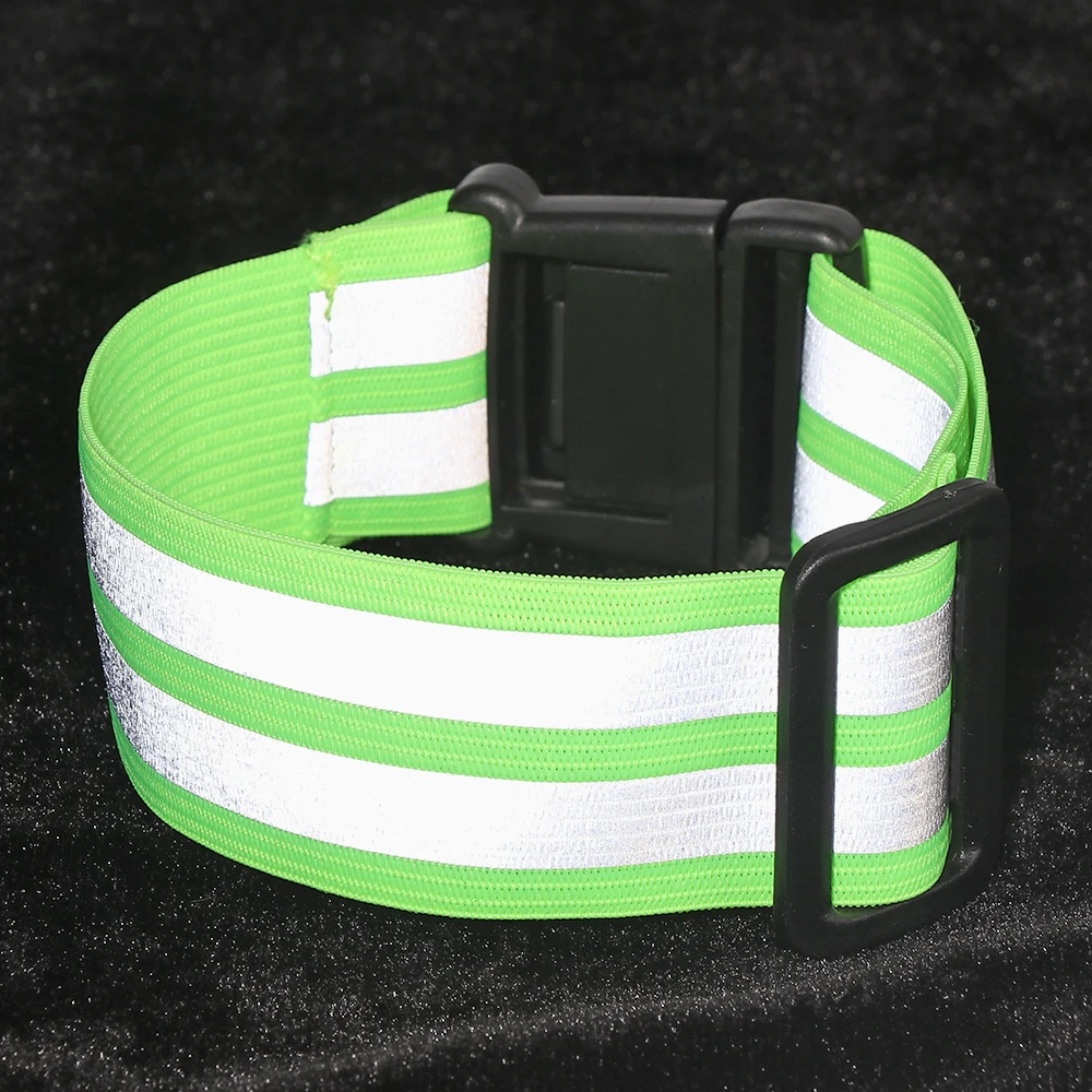 Adjustable Reflective Bands Elastic Armband Wristband Ankle Leg Straps Kids Safety Reflector Tape Straps Night Biking Running