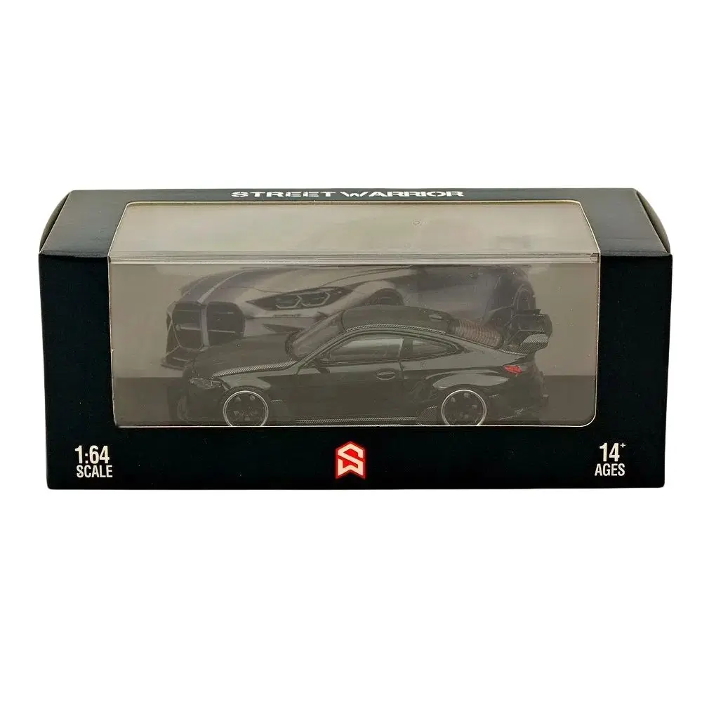 

1/64 STREET WARRIOR SW M4 Black Diecast Model Car Miniature Limited Collection Toy Vehicle Models Auto Gift