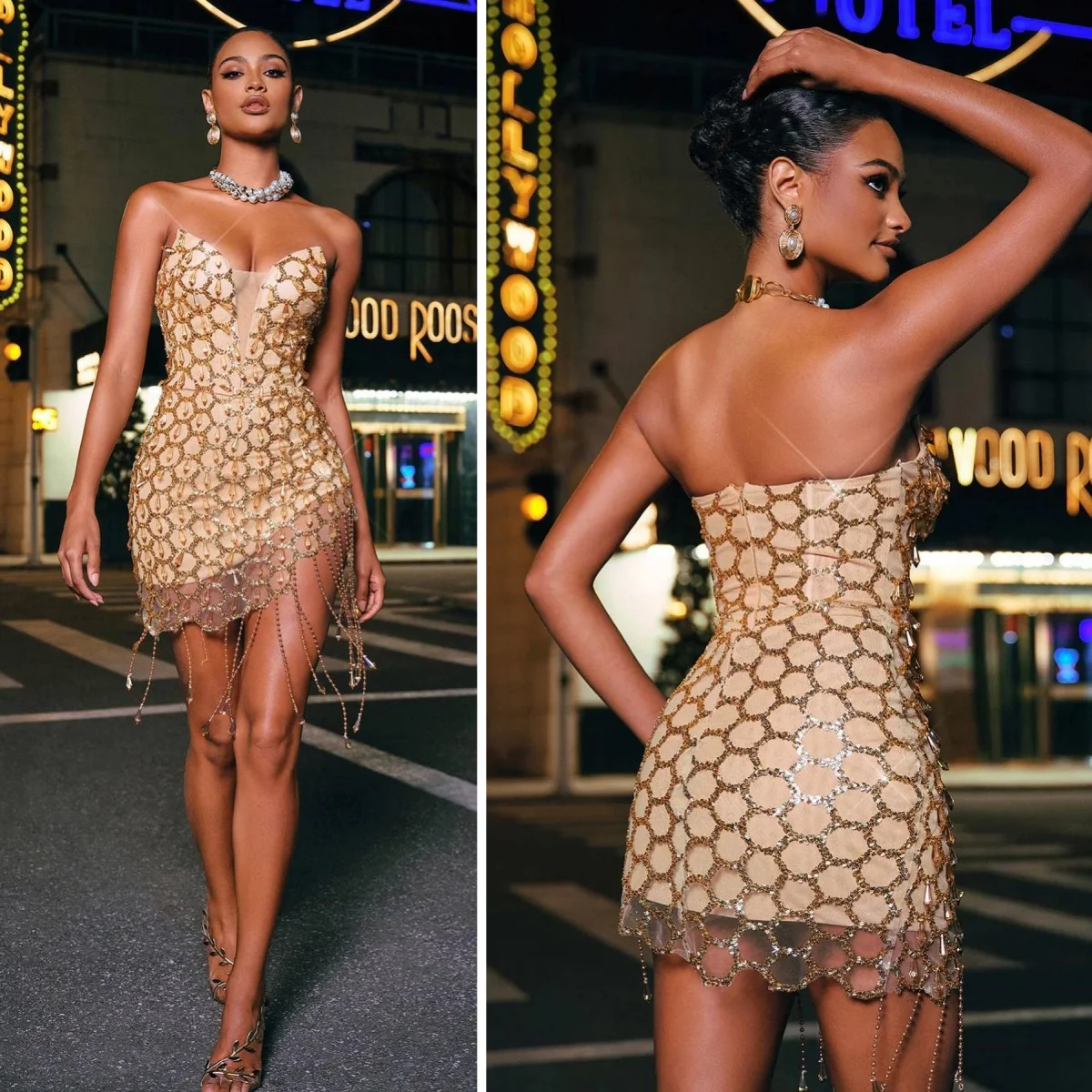 

Mini Prom Dresses Sweetheart Beaded Crystal Zipper Sequins Tassel Birthday Party Homecoming Cocktail Dresses Customized