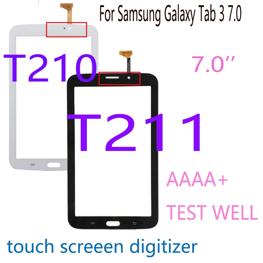 Tablet Touch Screen For Samsung Galaxy Tab 3 7.0 T210 SM-T210 P3200 SM-T211 T211Touchscreen Digitizer Panel Front Glass not LCD