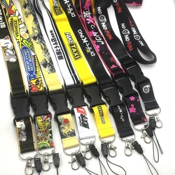 JDM Racing Style Key Lanyard Cell Phone Work ID Card Holder Hanging Neck Keychain Motorcycles Auto Accessories To Friends Gifts