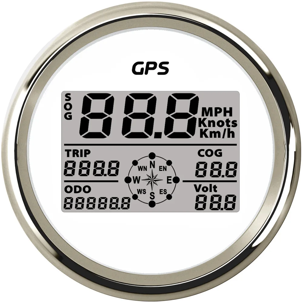 ECPC diameter 85MM multi-color backlight GPS speedometer knots/km/MH P unit switcha ble