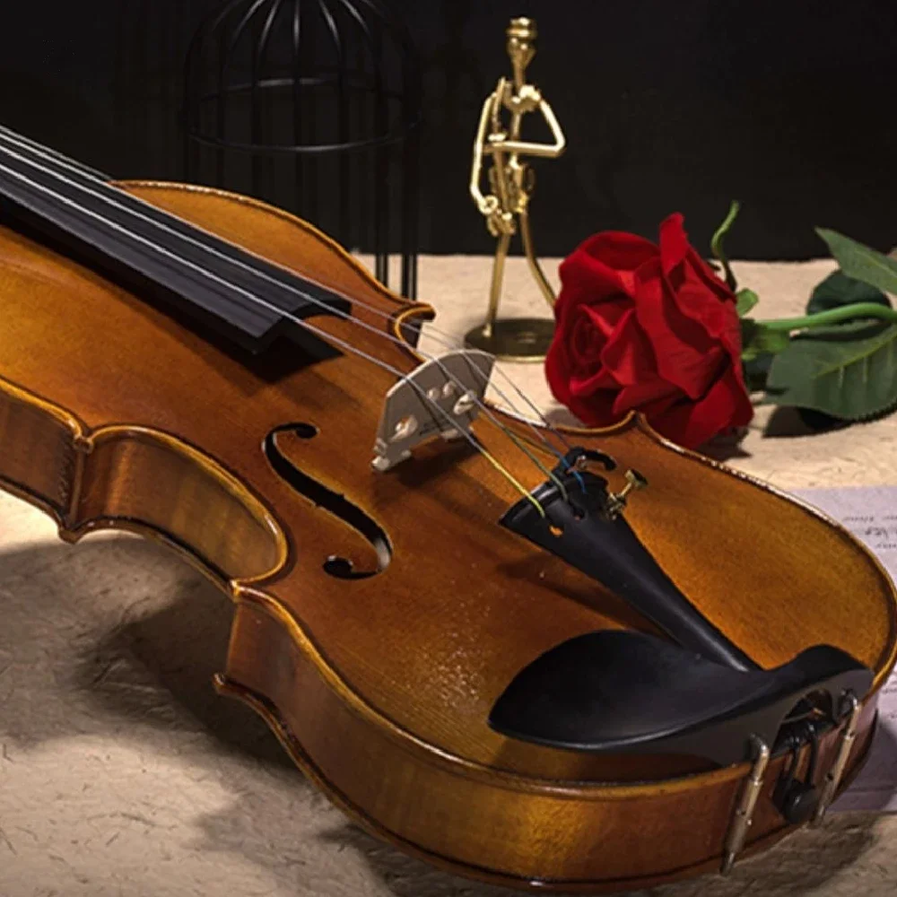 European Wood Handmade Violin Beginners Advanced Performance Ideal Music Schools and Professional Viola Play