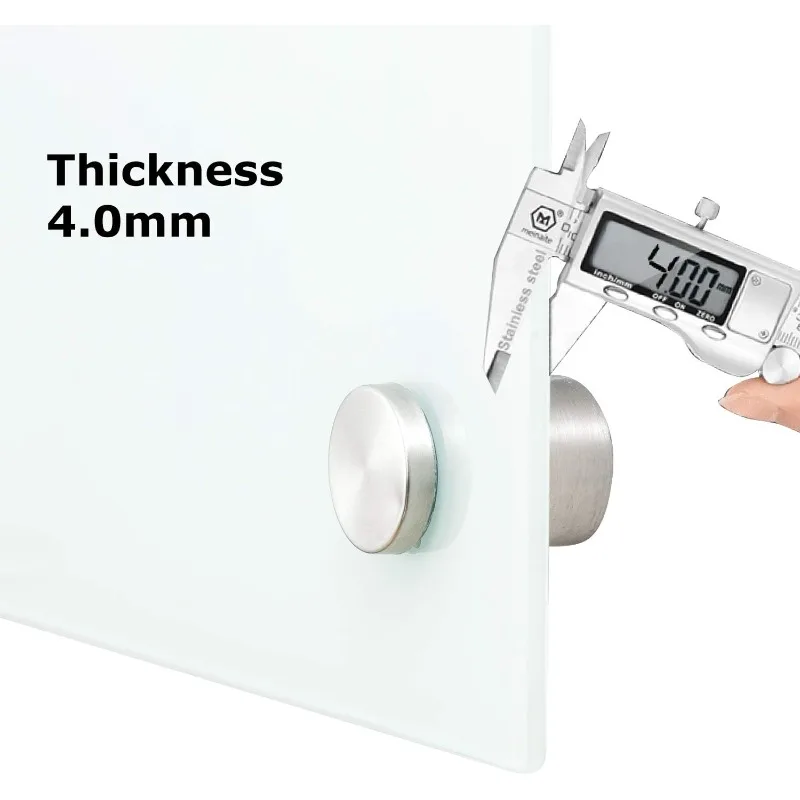Whiteboard 6'x 4', Magnetic Dry Erase Board, Large Framless Glass White Board for Wall Office School Home