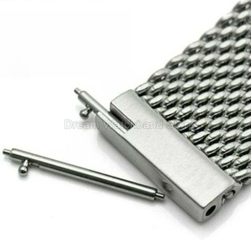 Silver Solid Steel Watch Accessories 22mm for Breitling Superocean Avenger Original Style Milanese Bracelet Steel Watchband view 6