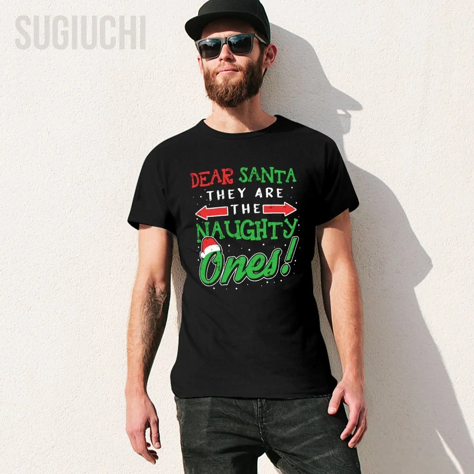 Unisex Men Dear Santa They Are The Naughty Ones Christmas Gifts Tshirt Tees T Shirts Women Boys 100% Cotton T-Shirt