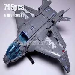 795pcs Quinjet Building Blocks Model Fit 76248 Toys for Children Christmas Gift