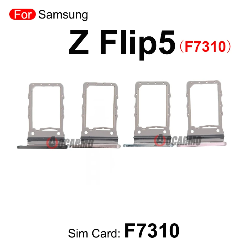 1Pcs Black/ White/ Green/ Purple Sim Tray For Samsung Galaxy Z Flip 5 Flip5 F7310 SIM Card Holder Slot Replacement Parts