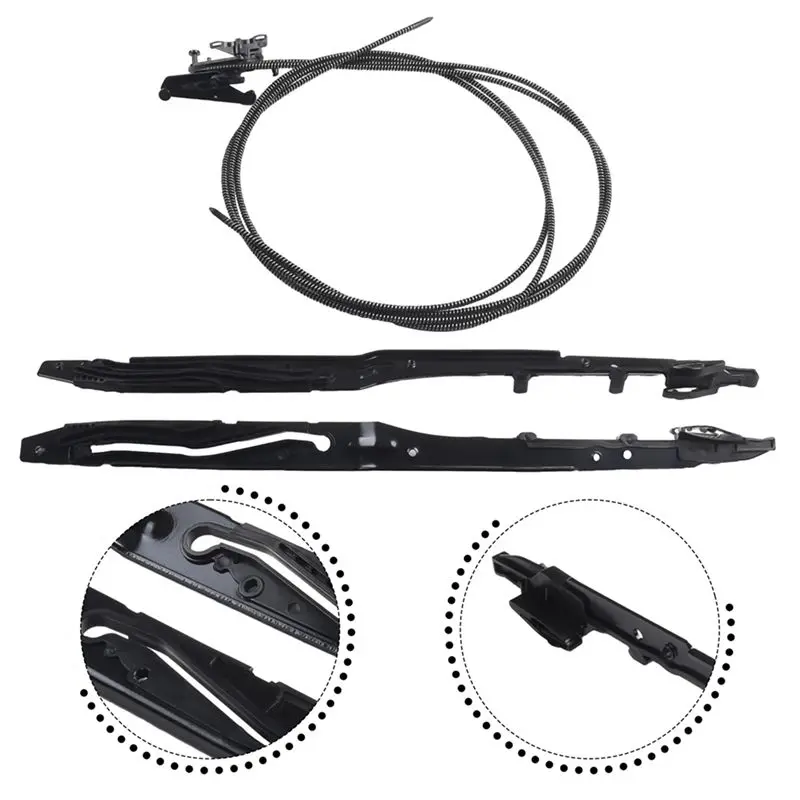 2X FL3Z16502C22 Convenient Sunroof Glass Cables+Track Assembly For Ford F150 F250 F350 F450 FL3Z-1651071-A