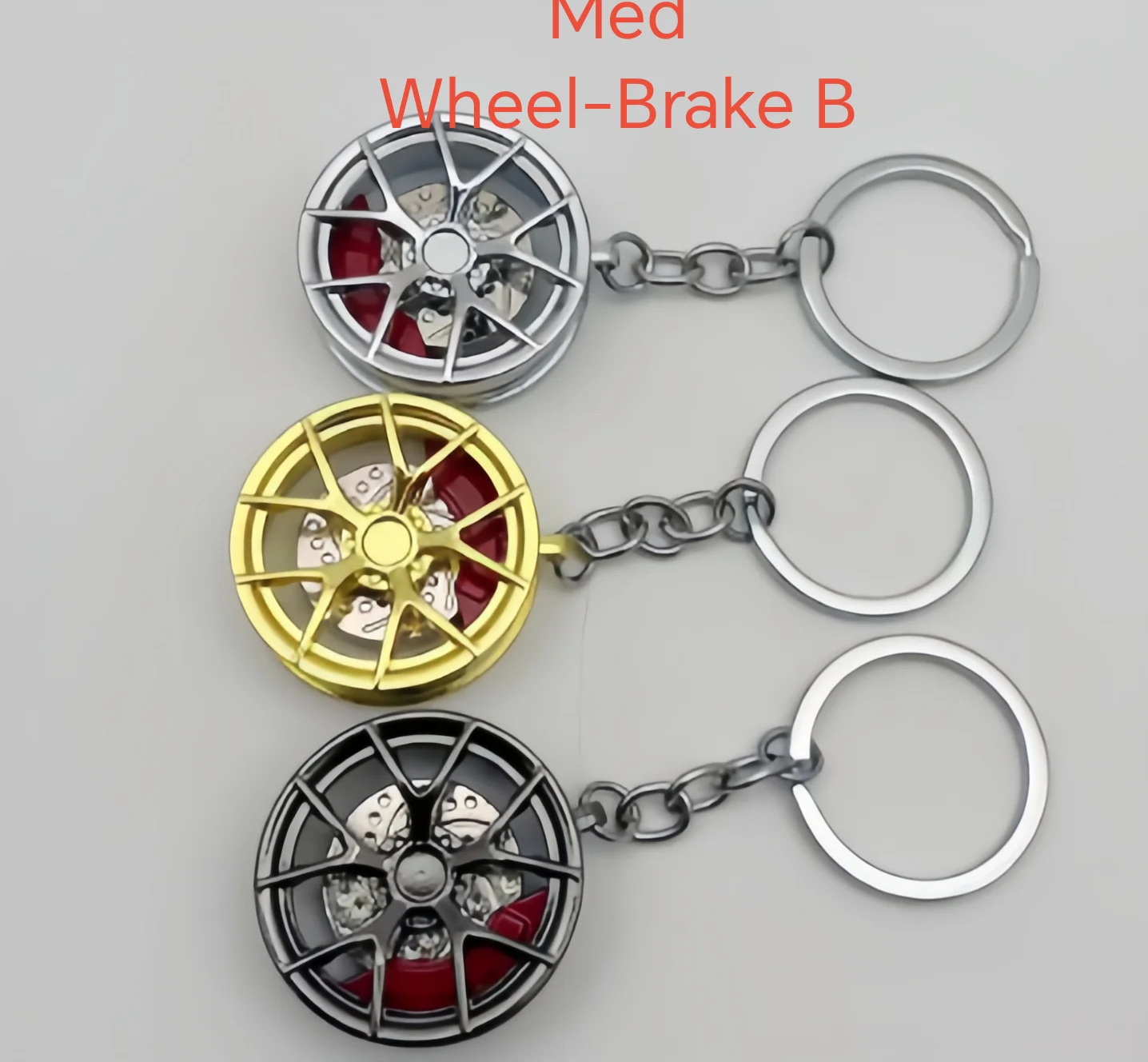 1 pièce, conception de pendentif de voiture en forme d'amortisseur de frein de moyeu de roue, décoration de clé de voiture de marque haut de gamme