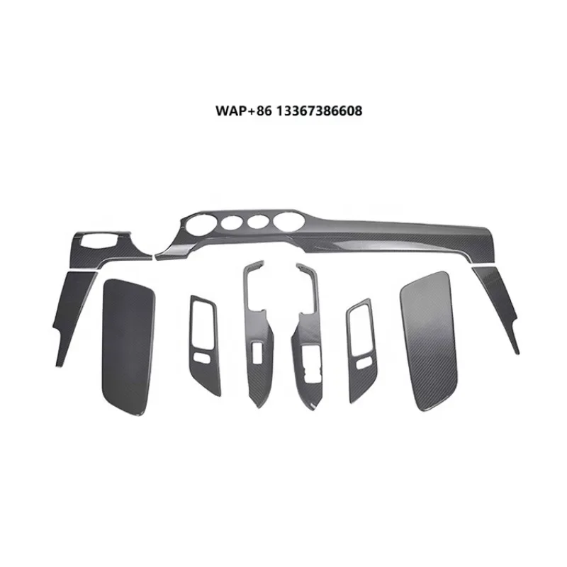 

Carbon Fiber Dry Sticker Interior Trims 4 Holes GT Dashboard Cover