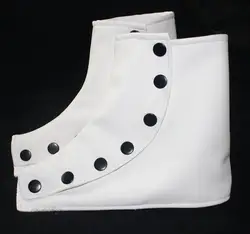 MJ Dangerous White Shoe Cover Michael Jackson Shoes Leather Spats Cover for Performance SC Smooth Criminal MV Vocal Concert