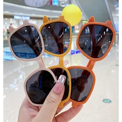 Kids Fashion Sunglasses Square Polarized Sun Glasses Silicone Flexible Children Glasses Vintage Boys Girls Shades Eyewear