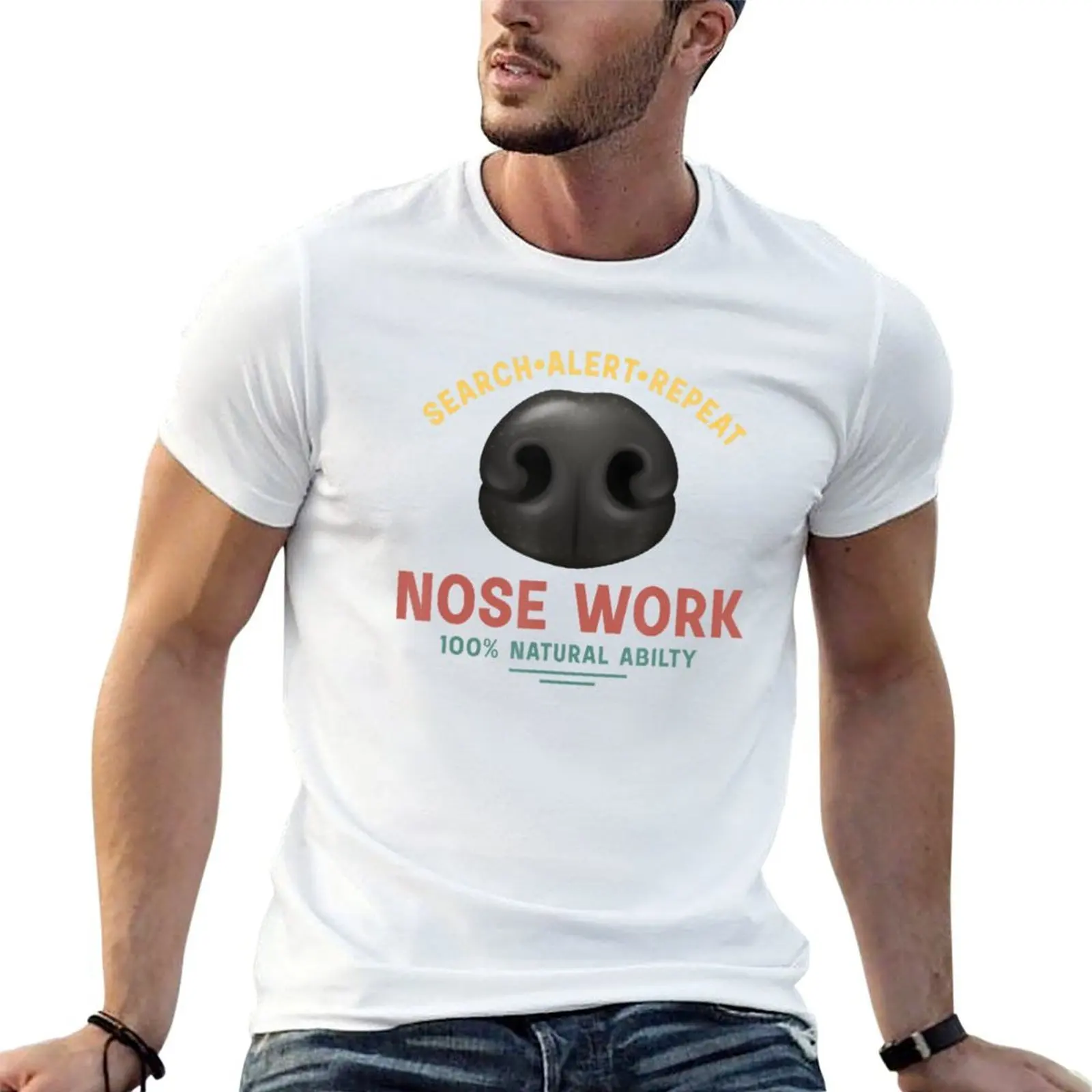 Nose Work Scent Work For Dogs Nosework Dog Sport Training T-Shirt t shirts cotton 100% cotton t shirt pack T-Shirt