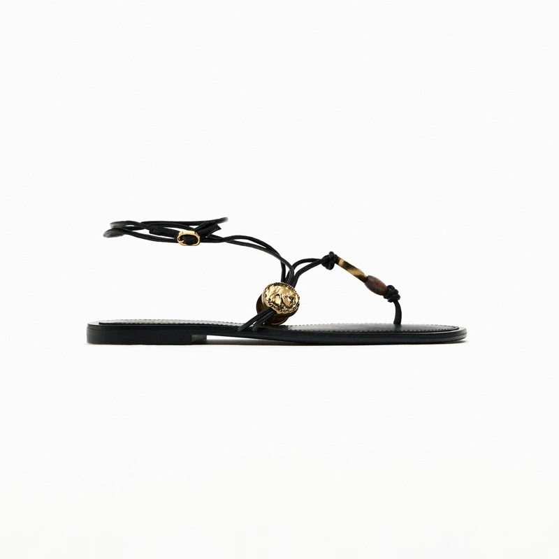

2026 Summer Flat Sandals Cross-strap Holiday Clip Toe Flats Beach Shoes Women's Bohemian Buckle Roman Sandal Sandalias Mujer