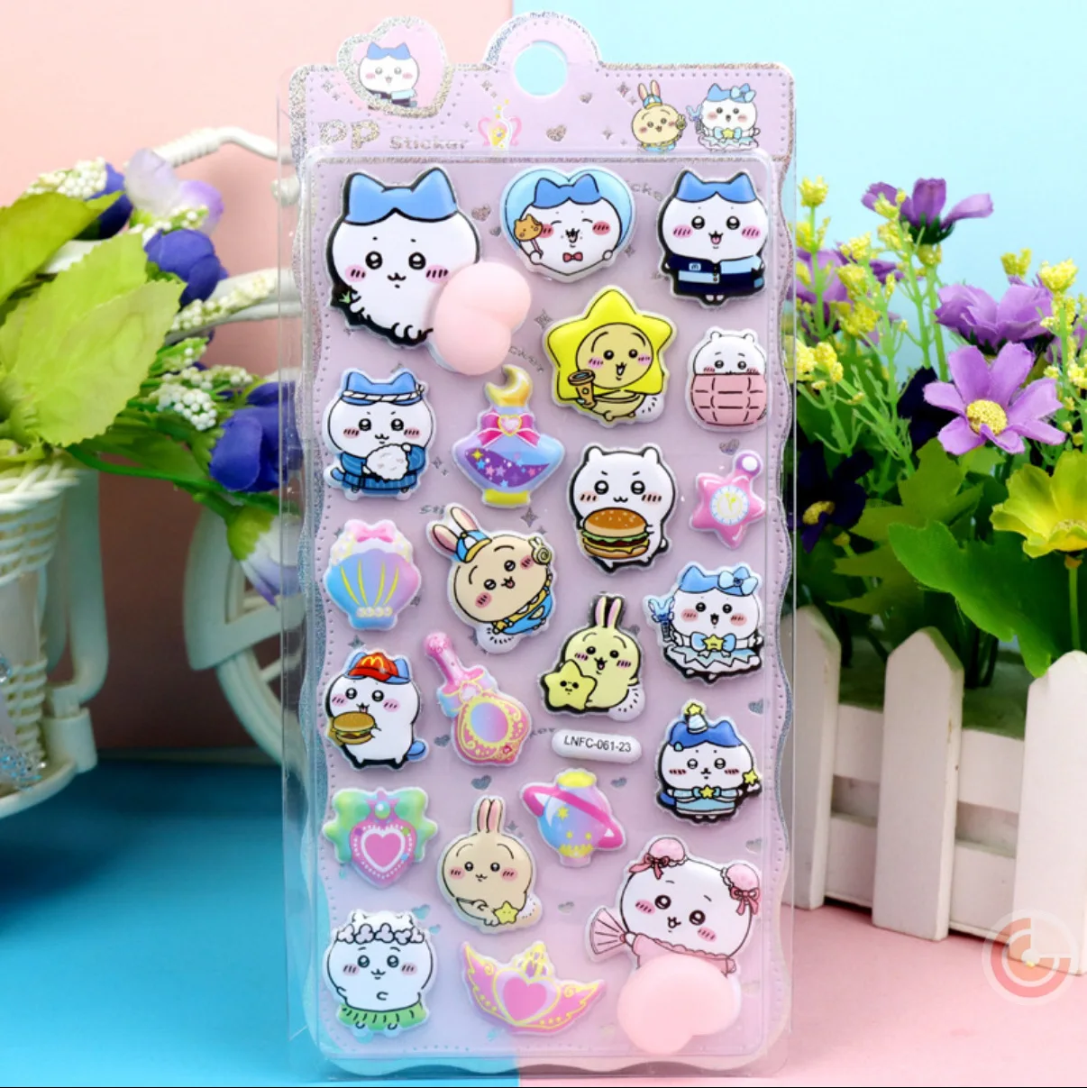 Pinching diversão peido adesivos 3d alívio impressão bonito dos desenhos animados adesivos para crianças diy decalques de alívio do estresse chiikawa