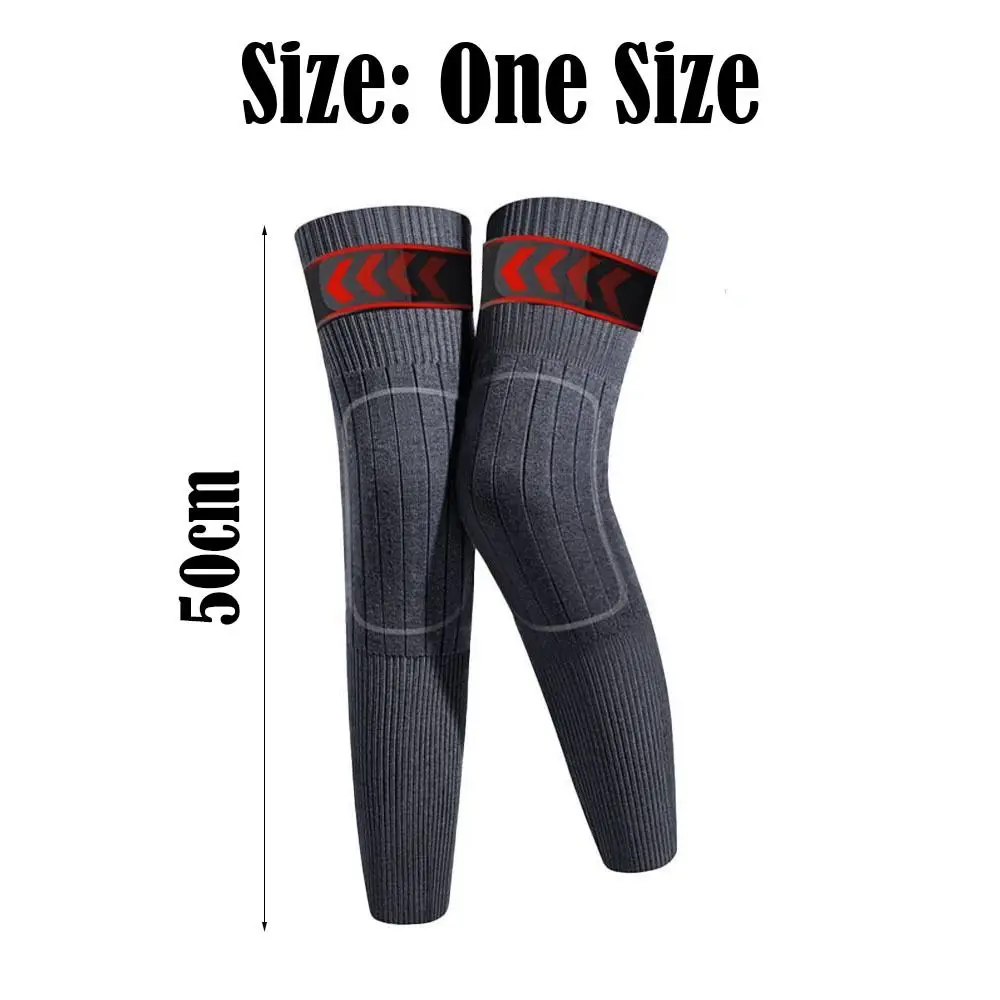 جديد زائد المخملية الشتاء منصات الركبة مرنة مع الأشرطة الدافئة الركبة كم سميكة يندبروف Coldproof الركبة دعم العالمي #6