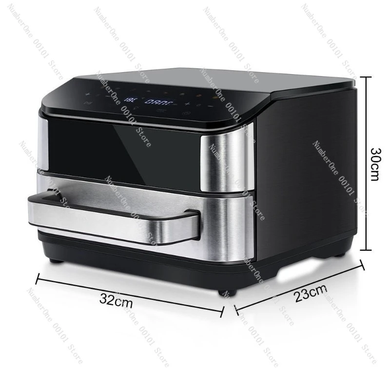 Compact 4L Electric Baking Pan Pizza Maker Smokeless Air Fryer for Home