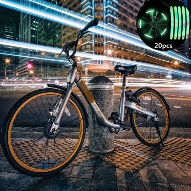 1pc Car Wheel Hub Reflective Stickers Night High Brightness Reflective Sign Motorcycle Reflective Tire Stickers Car Decoration