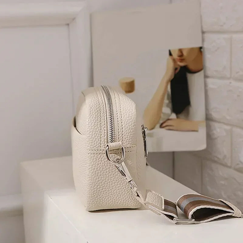 LW019-Bolso pequeño de cuero para mujer, bandolera de hombro femenina, diseño de lujo, monedero y bolsos de mano, carcasa Simple para teléfono