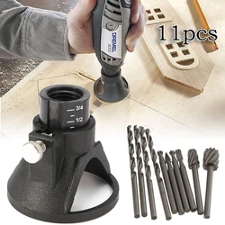 HSS Routing Router Drill Bits Set Dremel Carbide Rotary Burrs Tools Wood Stone Metal Root Carving Milling Cutter