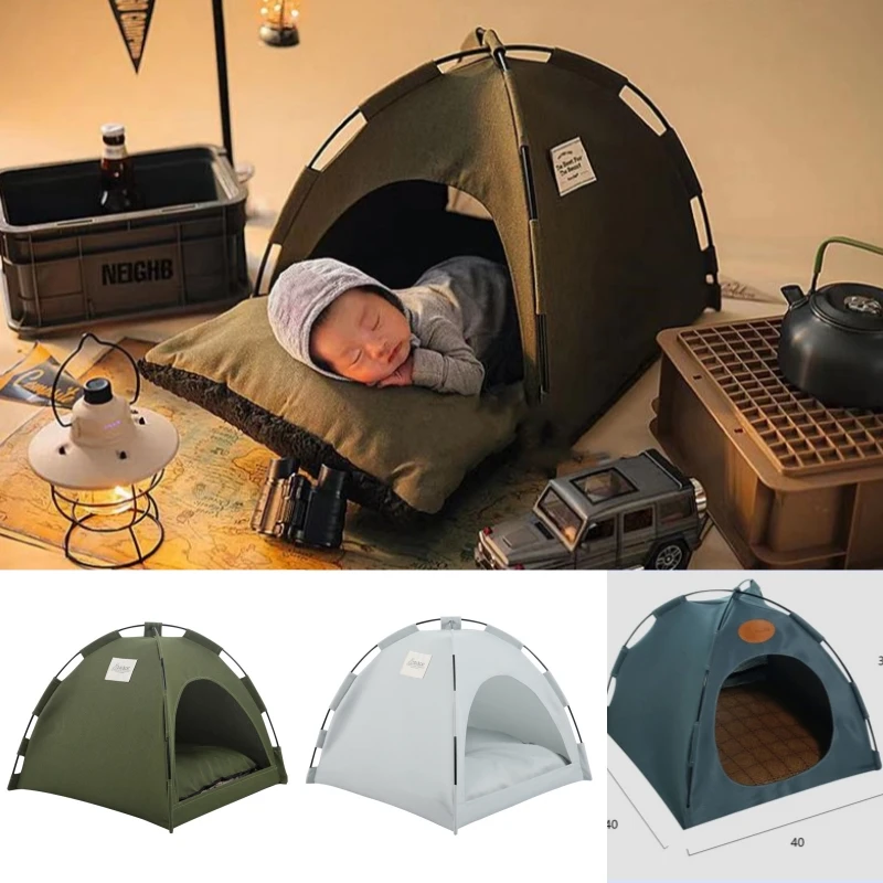 Newborn Baby Photography Props Mini Tent For Shooting Camping Theme Infant Shoot Accessories Photo Decoration