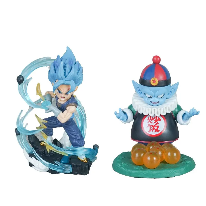 Figura de Dragon Ball de 12cm, modelo Pilaf Vegetto, estatua de juguete, figuras de acción, adorno de escritorio para niños, regalo de cumpleaños