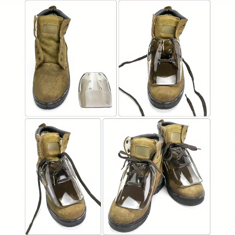 Guards for Work Shoes, 1 Pair Clear Unisex Safety Footwear Work Boot Toe Protector Attachment, Universal Size Metatarsal Shield for Work Boots