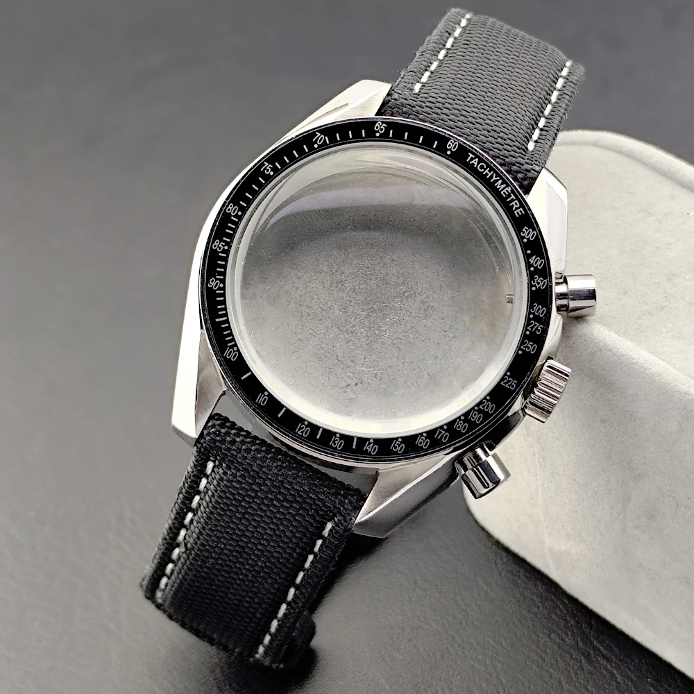 39.7mm watch stainless steel moon back cover box FIT VK63 movement box watch accessories suitable for 20mm nylon woven strap wat