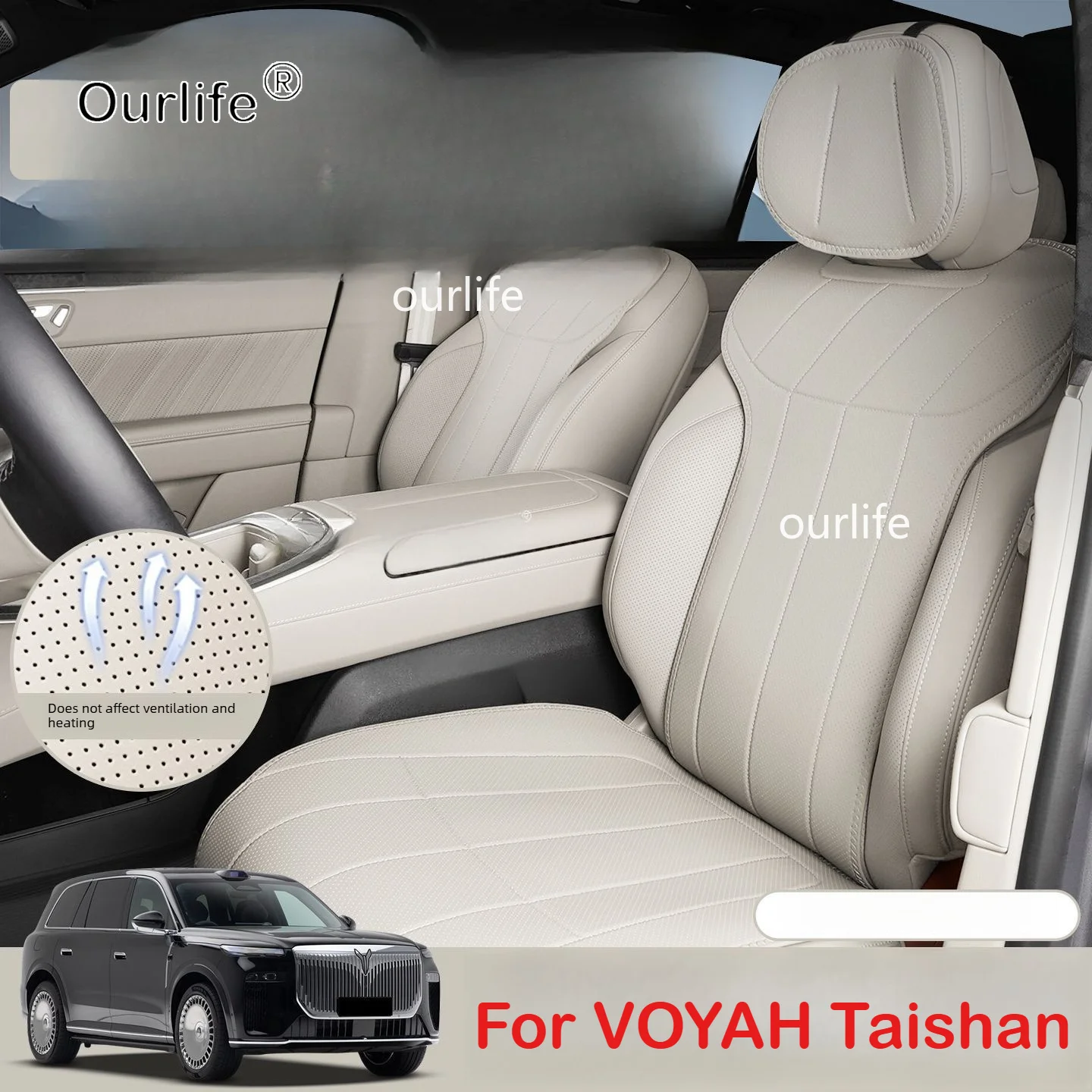 

For VOYAH Taishan 2026 2027 6seats Complete Set of Breathable All-Season Protective Seat Covers Car Interior Accessories