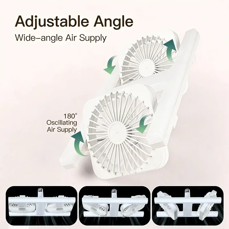 60W Power E27 Ceiling Fan Double Blades Silent Operation Ceiling Fan Light High Airflow E27 Screw Base LED Remote Control Fan