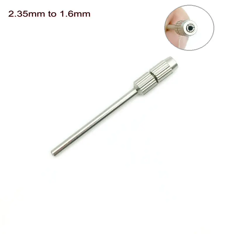HussanDental 1Pcs Dental Drill Bur Adapter Converter 2.35mm To 1.6mm / 2.35mm To 3mm Shank for Dental Lab