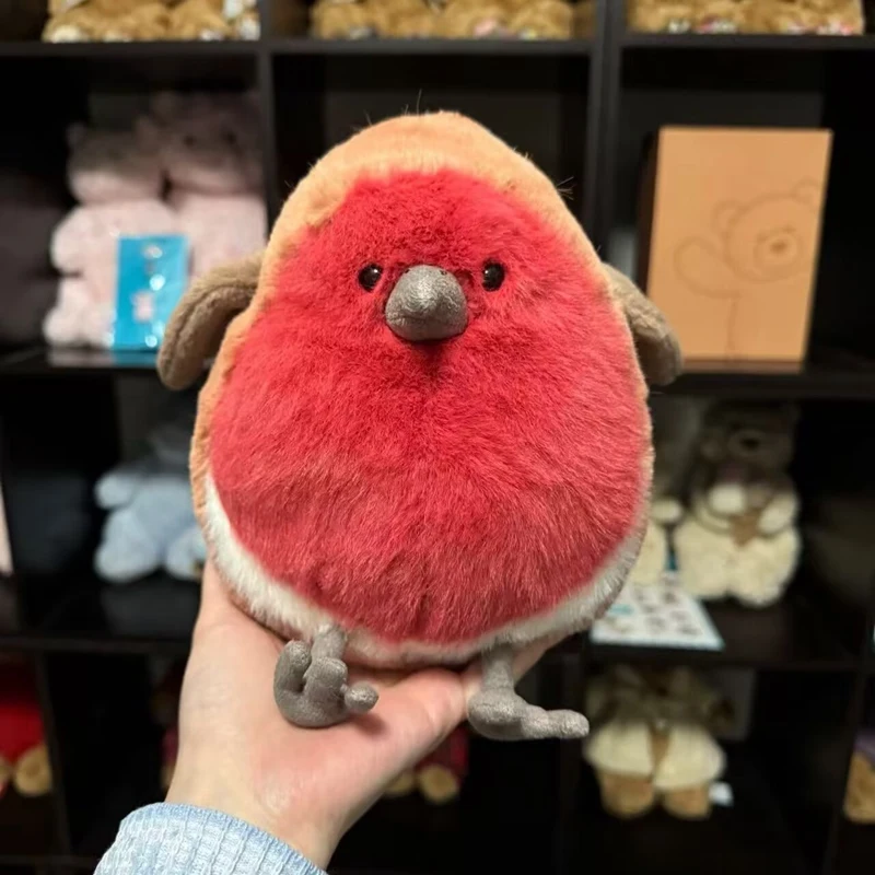 

Cute Plum Robin Plush Toy Cartoon Fluffy Bird Doll Xmas Gift Doll Pet Companion Toy Ornaments toys for girl