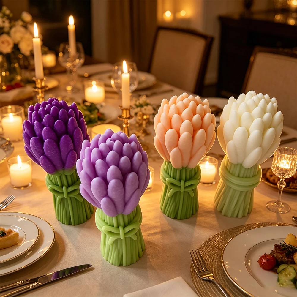 Lavender Bouquet Flowers Mold  Aroma Candles Plaster Molds Handmade Valentine\'s Day Gifts Mould