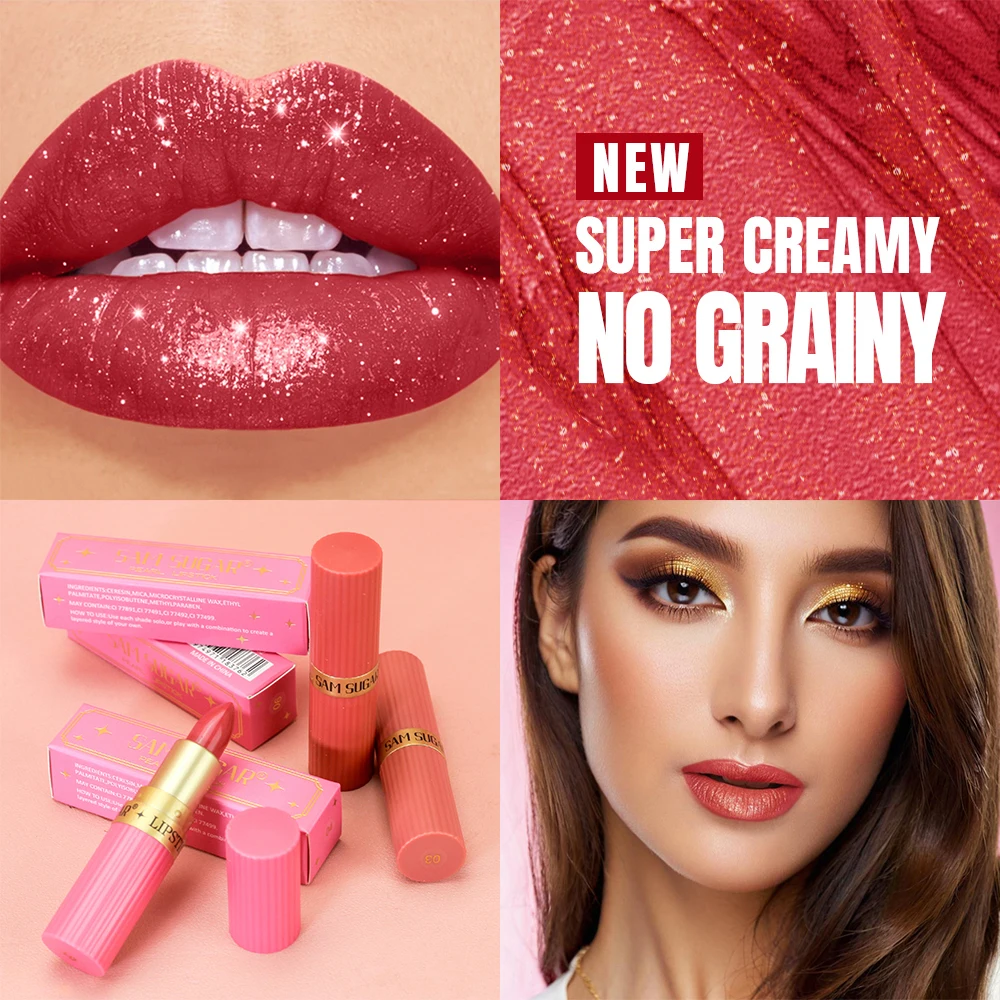 Shining pearl lip gloss, long-lasting luster, moisturizing, waterproof, natural lip makeup