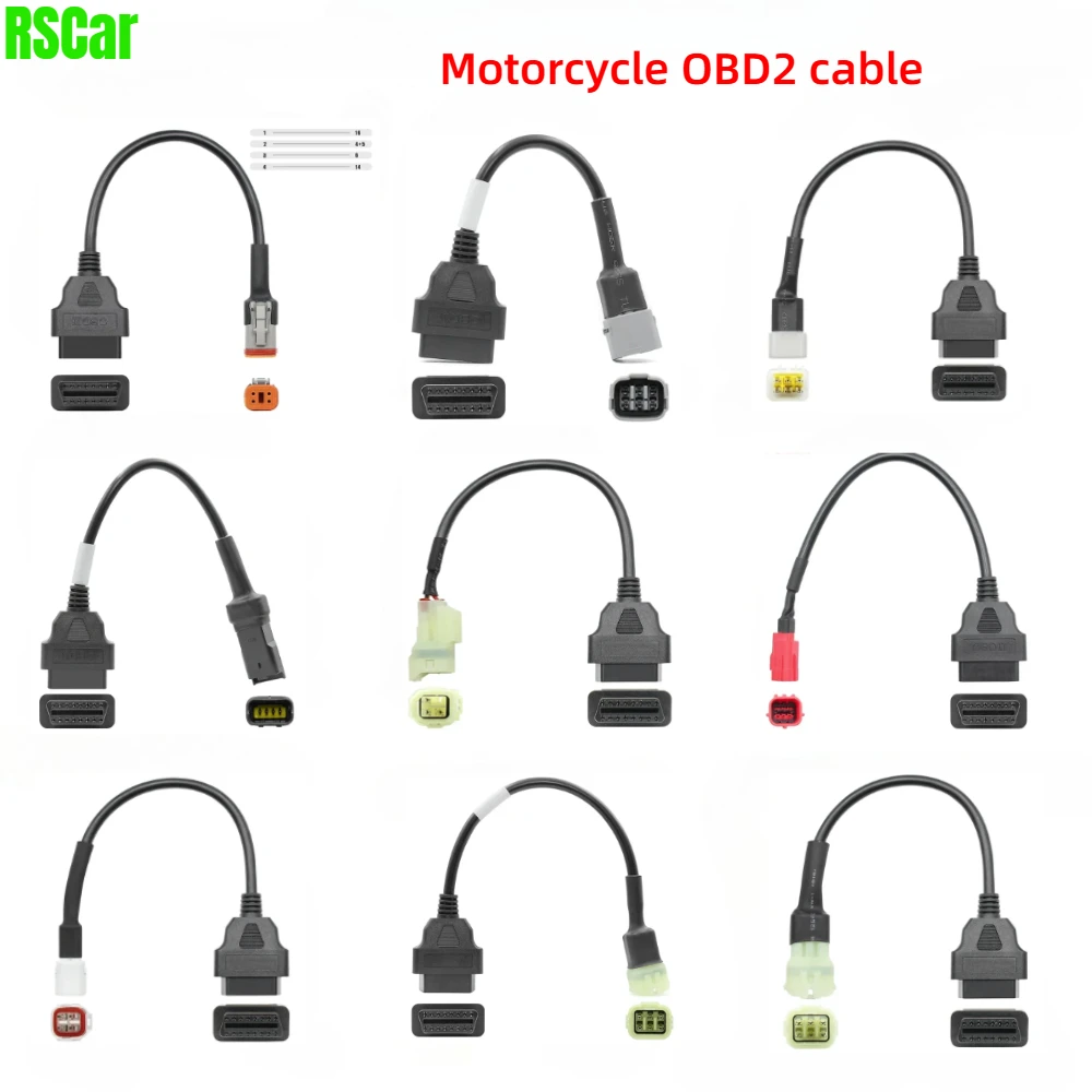 Diagnostic Cable Motorcycle OBD2 Connector For YAMAHA/SUZUKI/Kawasaki/HONDA/Delphi/Ducati 3pin 4pin 6pin Adaptor 3 4 6 PIN Hot