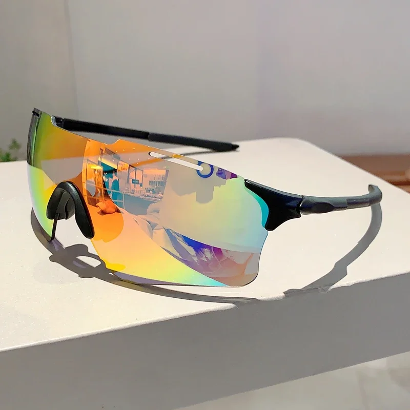 

KAMMPT Oversized Sports Goggle 2024 New Mirror Outdoor Cycling Eyewear for Men Trendy Punk Fashion UV400 Protection Sunglasses
