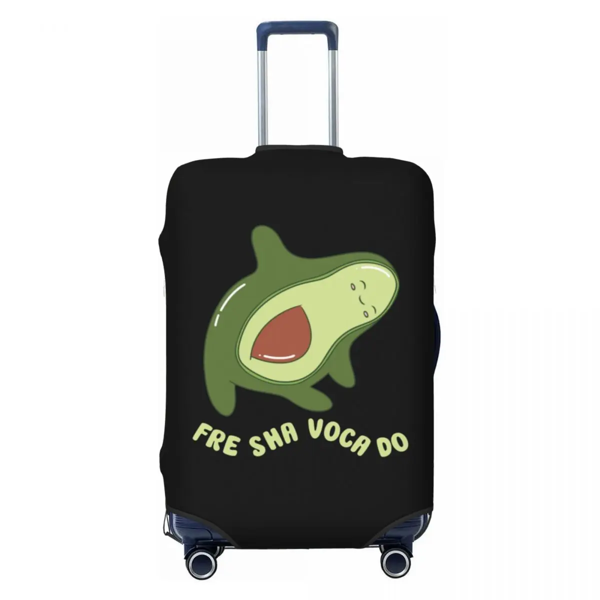 Funny Avocado Lovers Suitcase Cover Cute Plant Illustration Travel Flight Elastic Luggage Accesories Protector