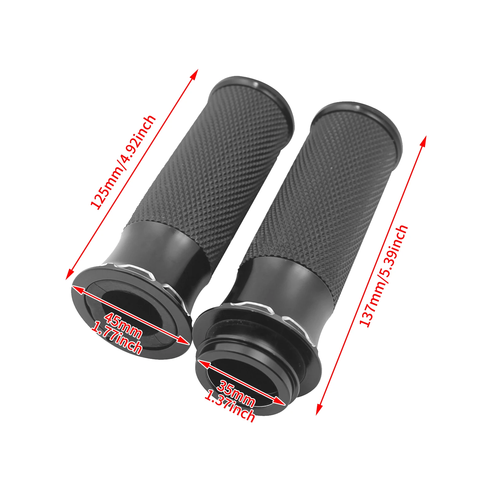 Motorcycle 1\'\' Electronic Grips Black Hand Control Handlebar Grip For Harley Softail FLS Fat boy Street Bob 16-Up Touring 08-Up