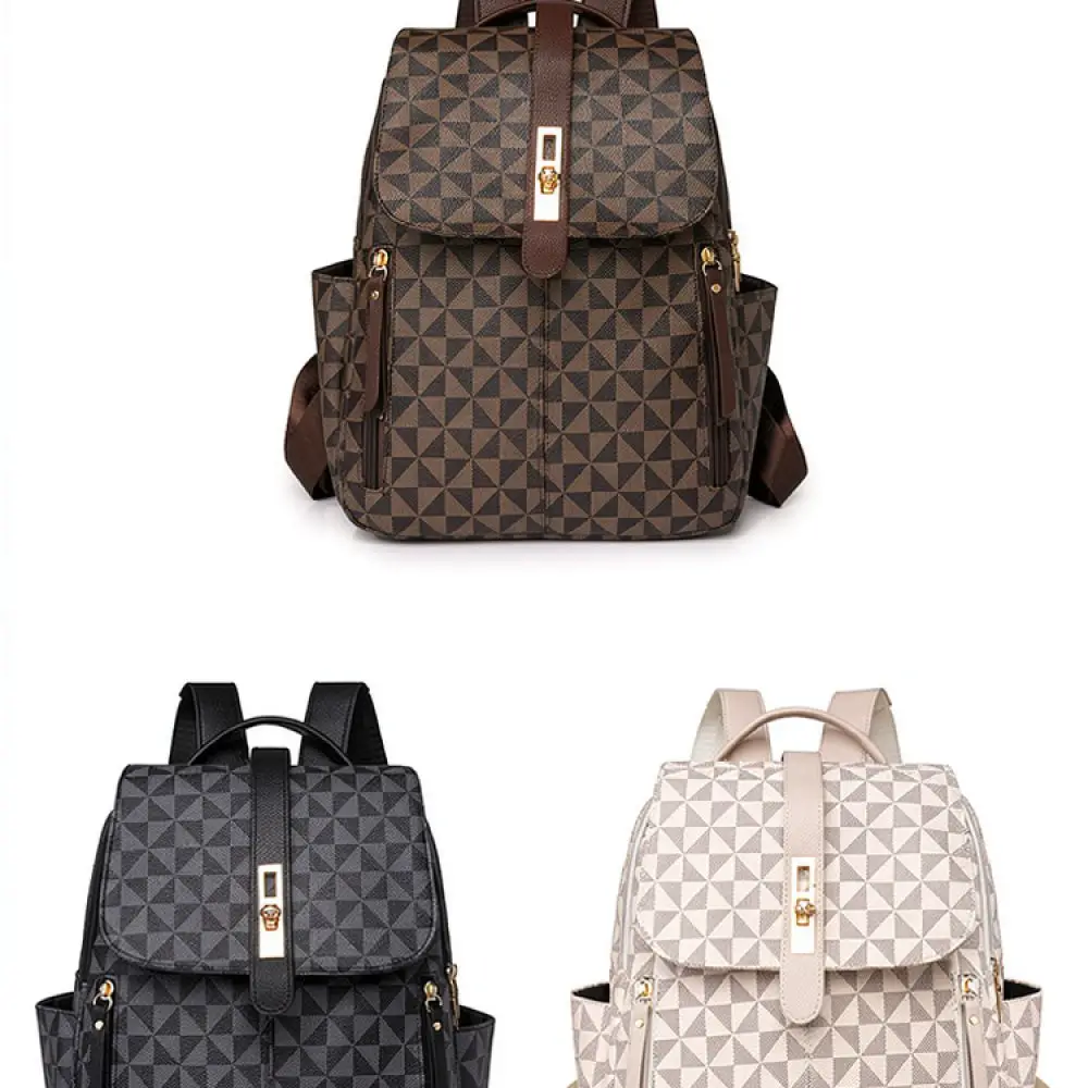 Large Capacity Women Backpack 2025 Vintage Printed Travel School Bag Waterproof Casual Fashion Rucksack Shoulder Pack