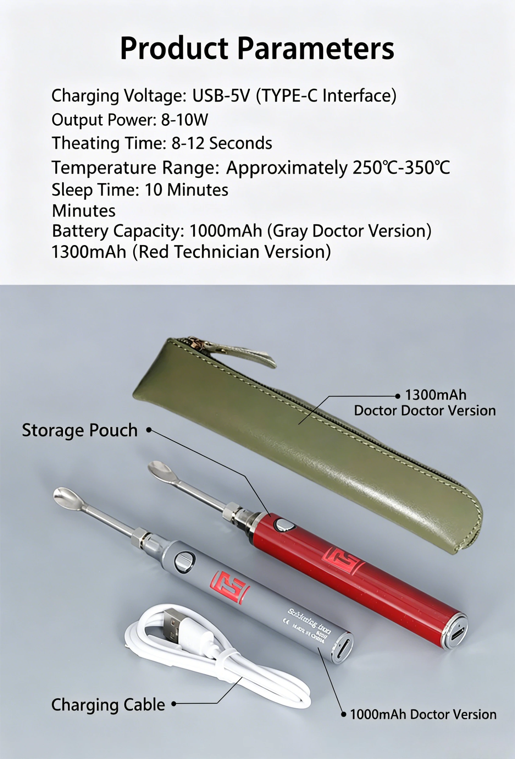 1Pcs Dental Electric Wax Spoon Head Replaceable Button Digital Display Screen /Rotating Temperature Regulation  Laboratory Tool