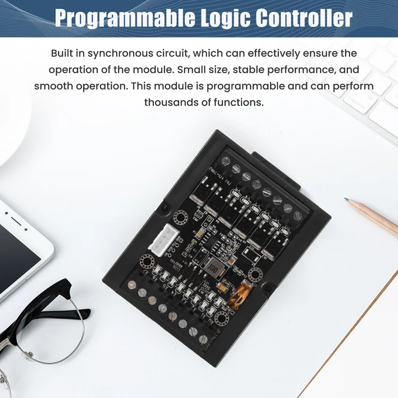 Controlador lógico programável plc dc 10-28v regulador plc FX1N-14MT placa de controle industrial controlador lógico programável