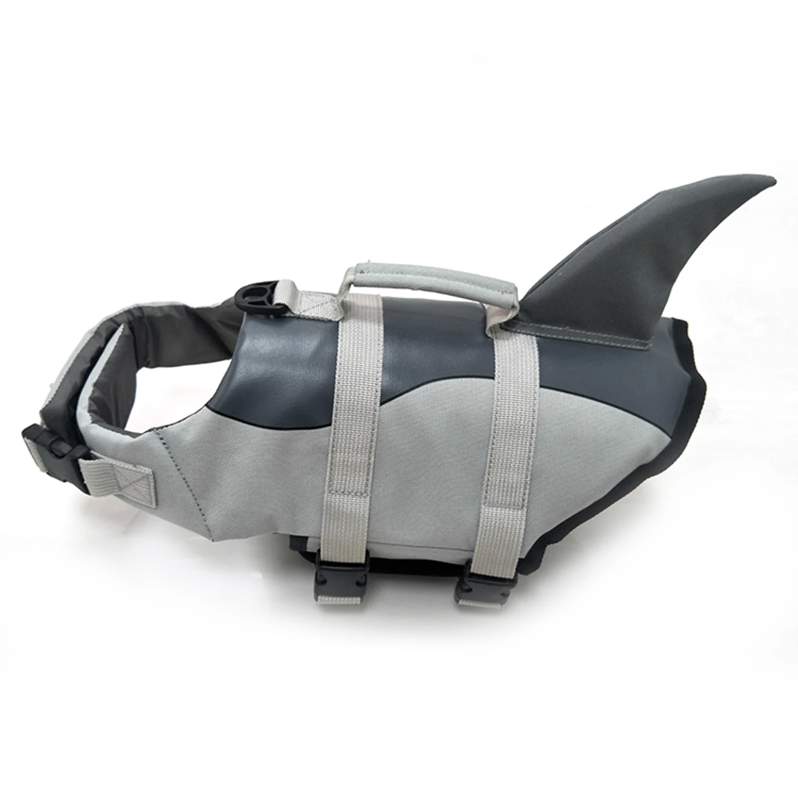 Dog Life Jacket Pet Shark Swimsuit Vest Pet Safety Wear Dog Swimsuit Preserver for Water Safety Device At The Pool, Beach, Boati