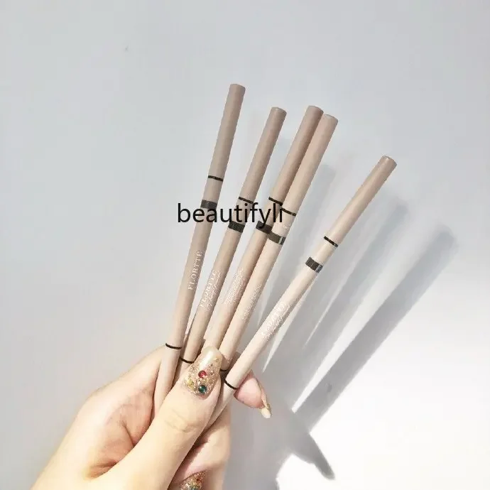 yj Rotating Double-Headed Eyebrow Pencil with Eyebrow Brush Ultra-Fine Natural Distinct Look Wild Eyebrow