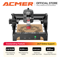 ACMER S1 2.5/3.5W mini laser engraving machine CNC high precision portable blue light woodworking work engraving cutting machine