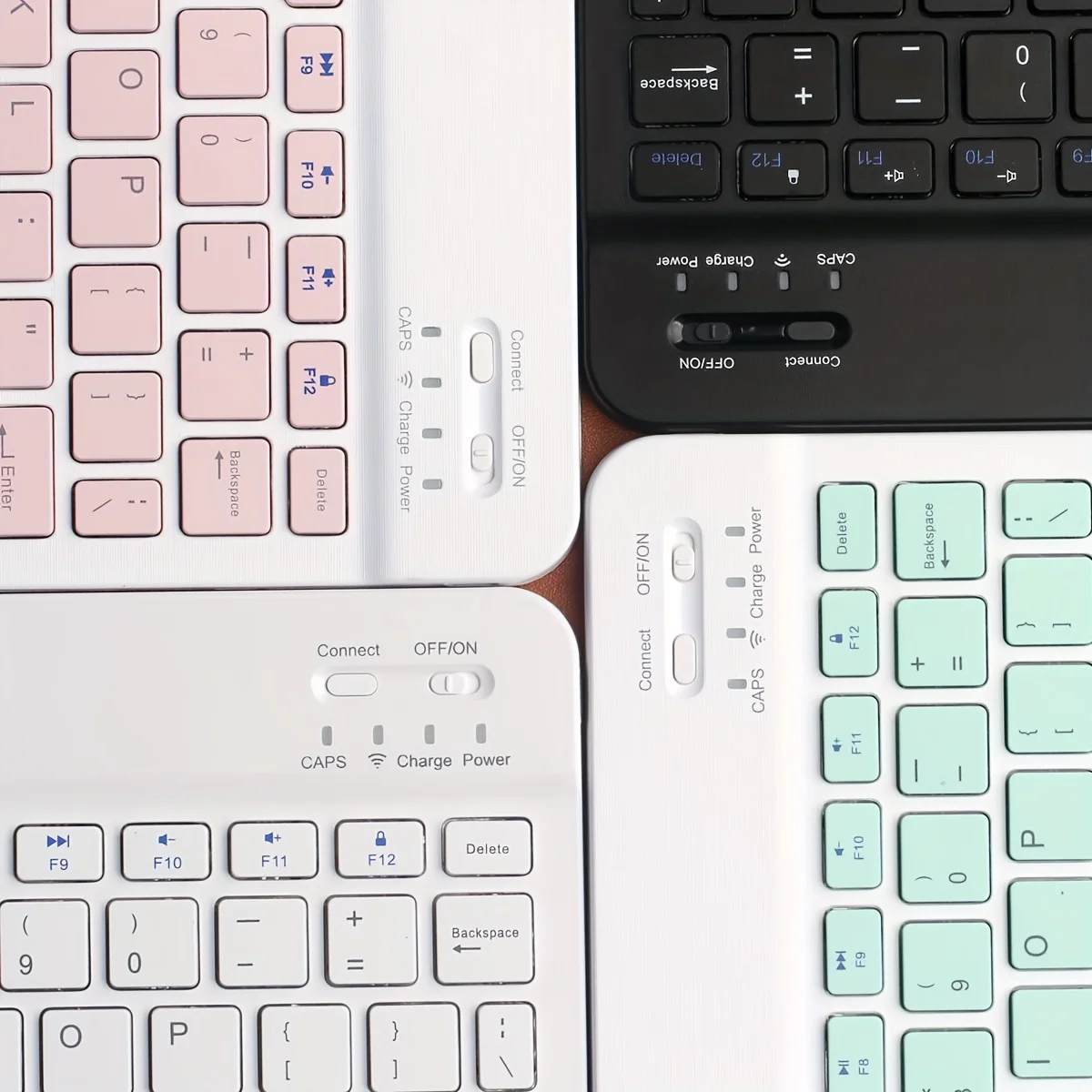 Ultra-thin Wireless Keyboard,10-inch Bluetooth-compatible Keyboard, Type-C Charging, for Tablet, PC, iOS, Android, Windows