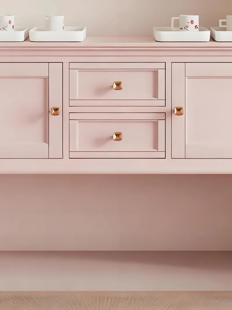 Dopamine living room solid wood color chest side cabinet simple modern home entrance entrance cabinet