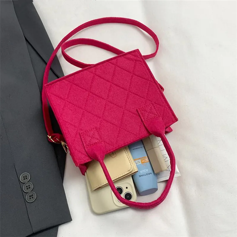 3 Stück/Set geprägte Damenhandtasche, stilvolle Umhängetasche, Clutch und Geldbörse, einfarbige quadratische Umhängetasche, Stoff für den täglichen Gebrauch – Detail 18