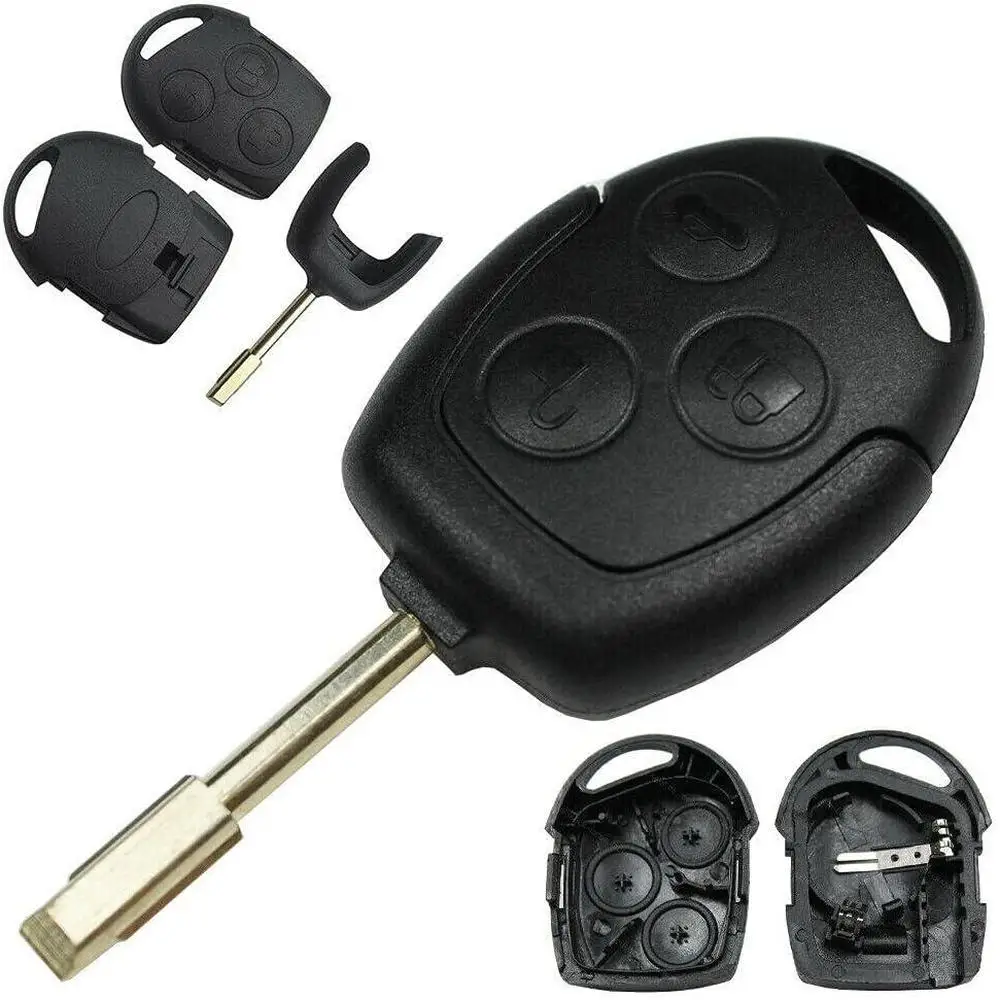 434MHz Remote Control Key 3 Buttons Fob Chip Shell Key Car Key 3V Portable Universal for various vehicle models